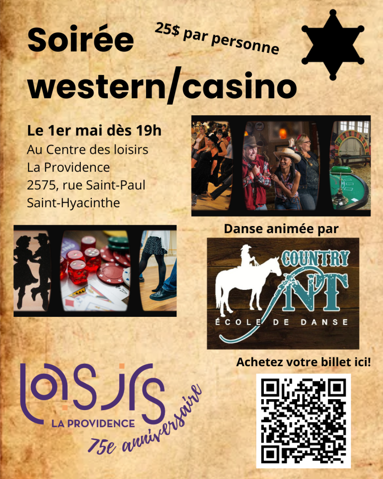 Affiche imprimée soirée western
